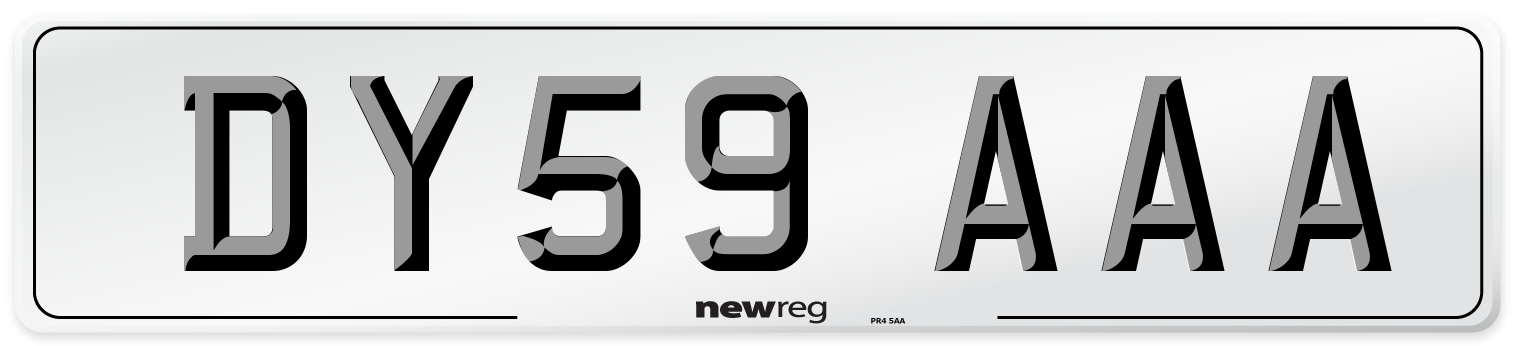 DY59 AAA Number Plate from New Reg